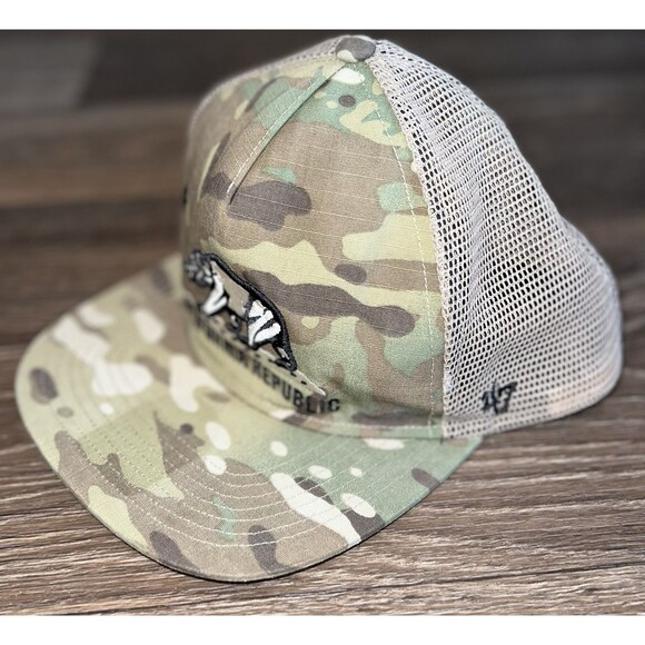 Baseball Cap California Republic Cali Bear Snapback Adjustable Hat Men CAMO - Picture 5 of 7